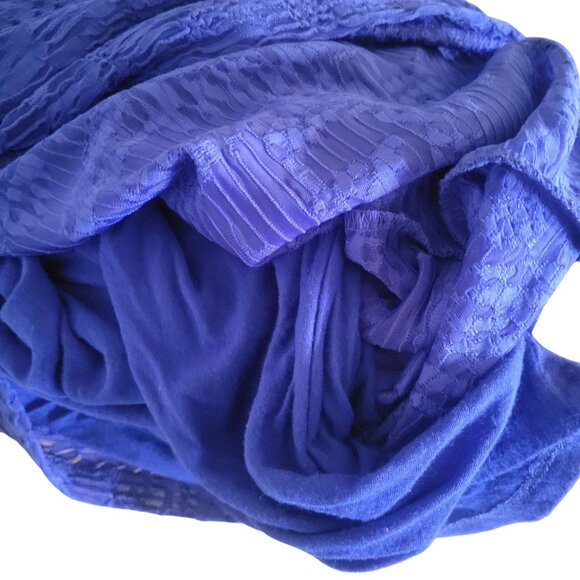 Calvin Klein Womens‎ Blue Textured Short Sleeve Top S - Picture 8 of 8